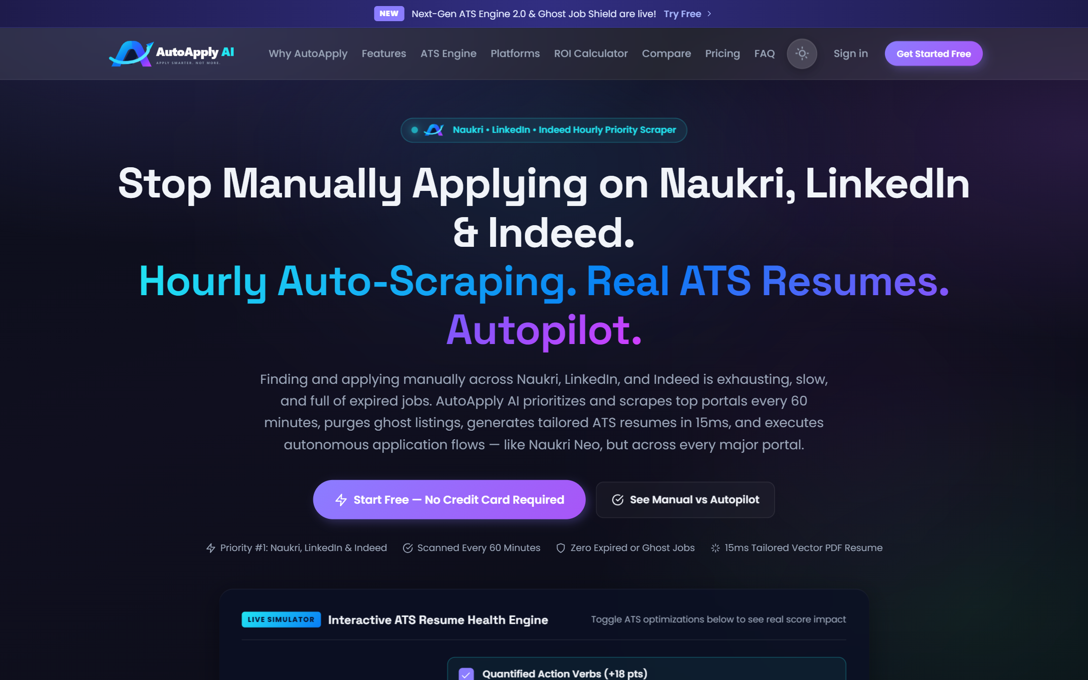 AutoApply AI Landing Hero Screen