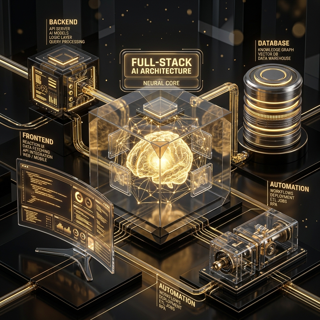 Full-Stack AI Architecture 3D Isometric View